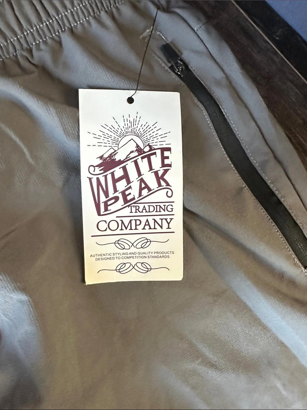 Light Gray Performance Shorts with Zippered Pockets